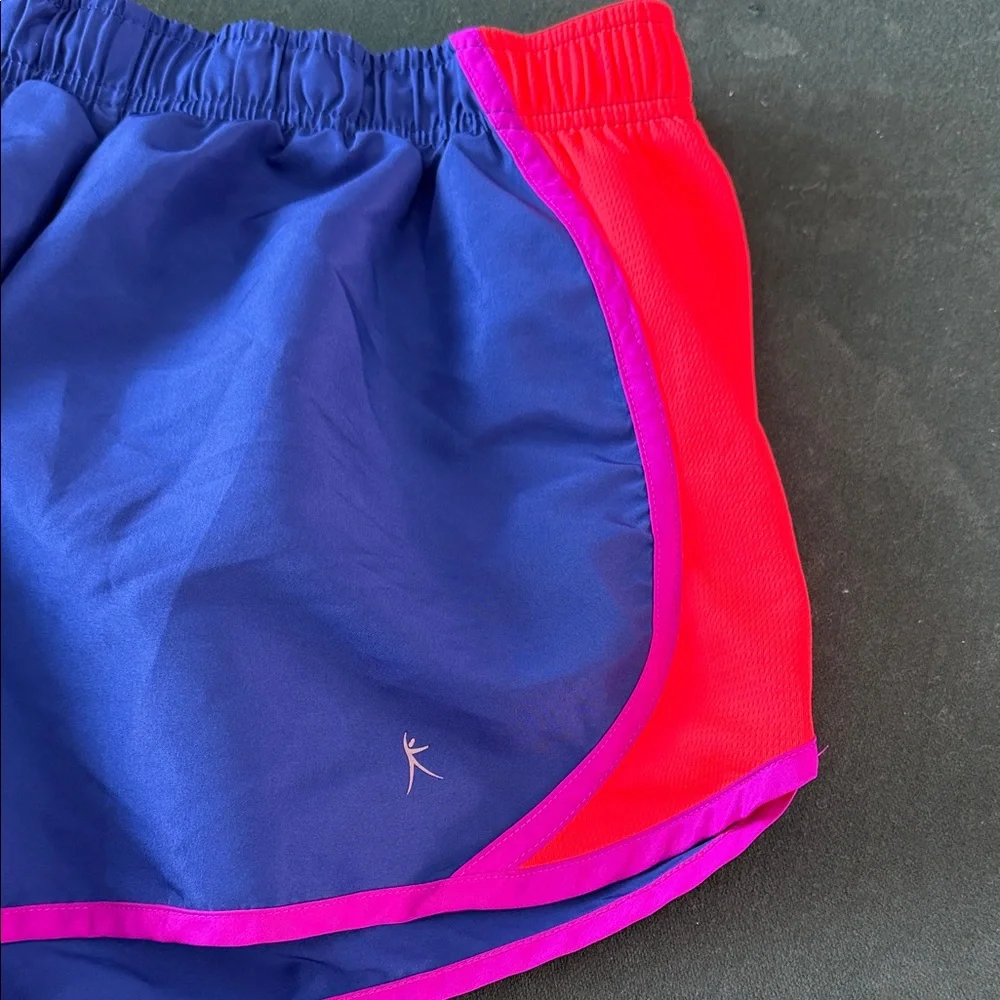 Danskin Now Blue and Pink Athletic Shorts.  CAJA # 4‎